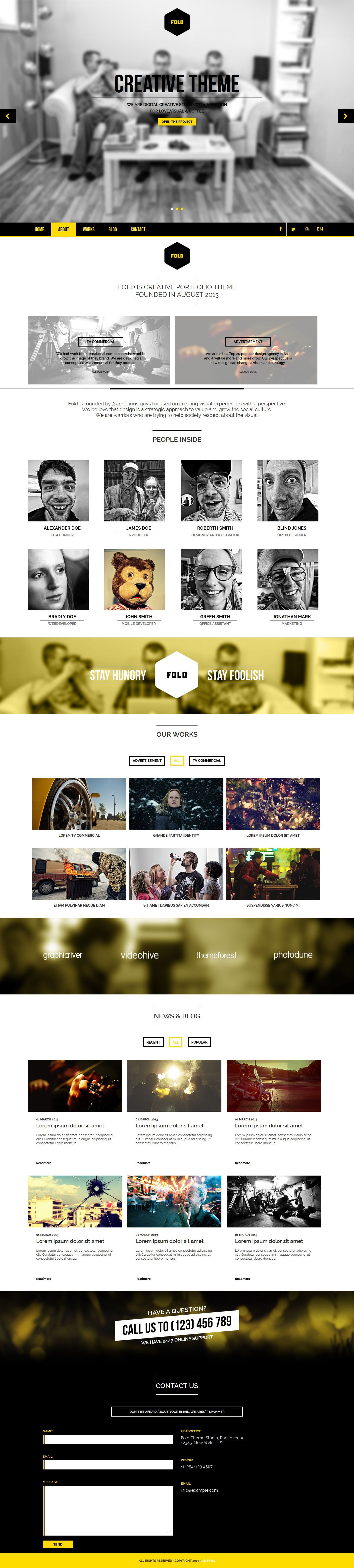 Fold Portfolio Responsive Portfolio Template Free Download Download 