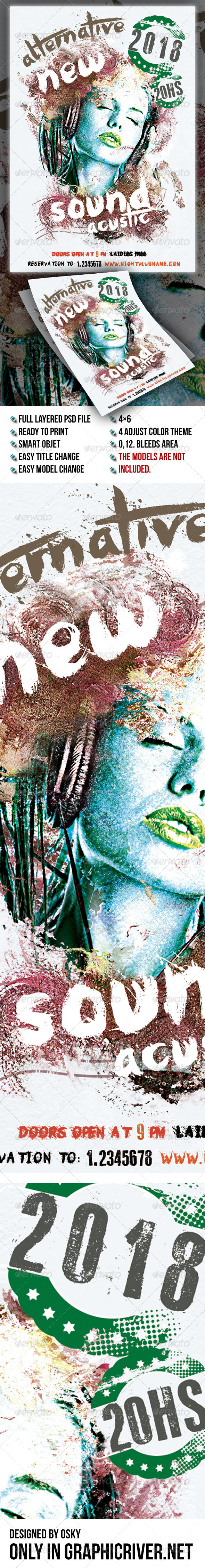 Alternative Sound Flyer - Clubs & Parties Events