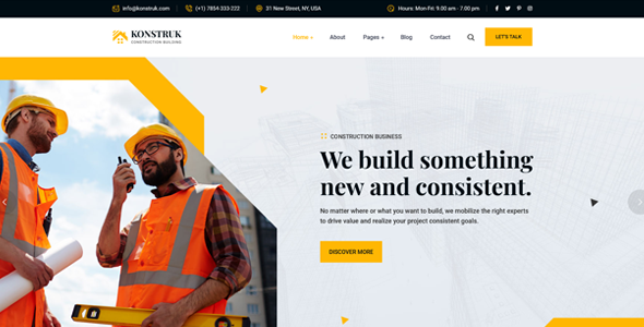 Konstruk - Construction WordPress Theme by rs-theme | ThemeForest