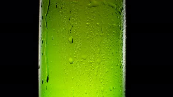 Water Drops on the Beer Bottle