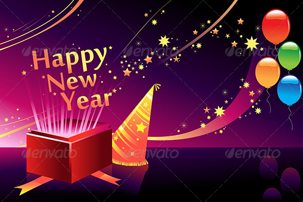 New Year Background - Backgrounds Decorative
