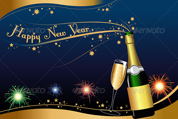 New Year Background - Backgrounds Decorative