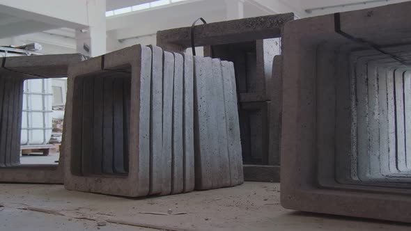 Group of concrete wells components alt