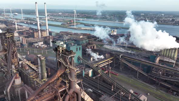 Heavy Industrial Factory Plant Facility, Stock Footage | VideoHive