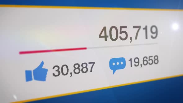 Popular Social Media Statistics Counter Bar