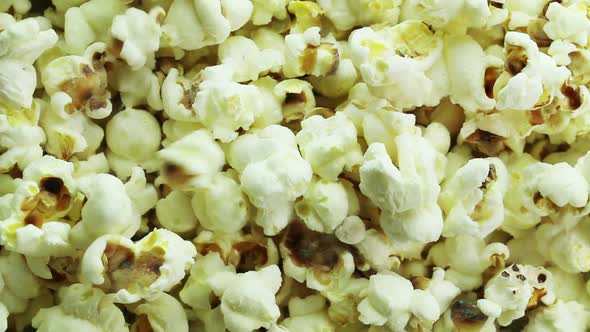 Bowl of Popcorn Rotates Closeup