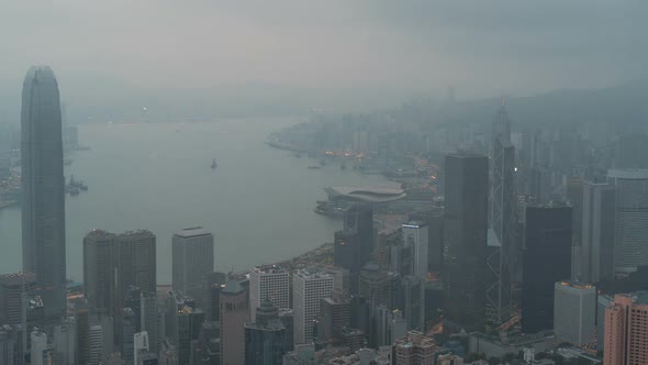 Hong Kong, China | Sunrise of the city as seen from Victoria Peak