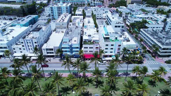 Coast city of Miami Beach Florida United States. Tropical scenery. alt