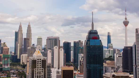Panorama of the Capital of Malaysia, Kuala Lumpur. Time Lapse. alt
