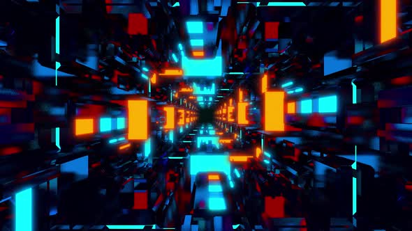 Neon Tunnel Sci Fi