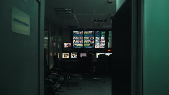 a TV Control Room Close-up