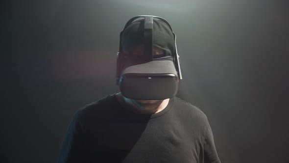 Male Gamer In VR Headset alt