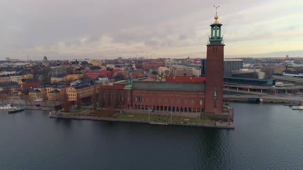 Stockholm City Hall aerial view