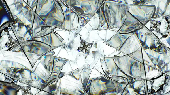 sparkling diamond or gemstone macro rotating seamless loop. kaleidoscope