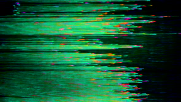 VHS Abstract Digital Animation Analog Older TV