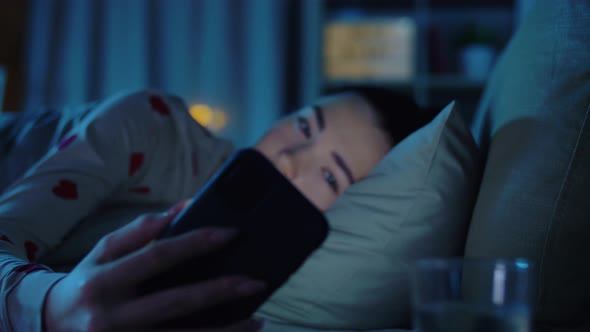 Teenage Girl Awaking Because of Phone at Night