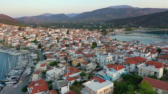 Aerial View of Ermioni Greece  Drone Videography alt