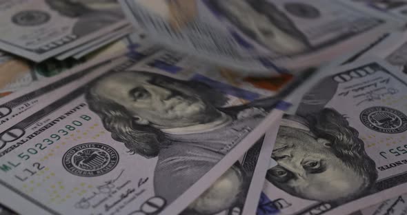 American Cash in One Hundred Dollar Bills Background Closeup alt