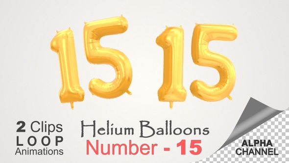 Celebration Helium Balloons With Number – 15