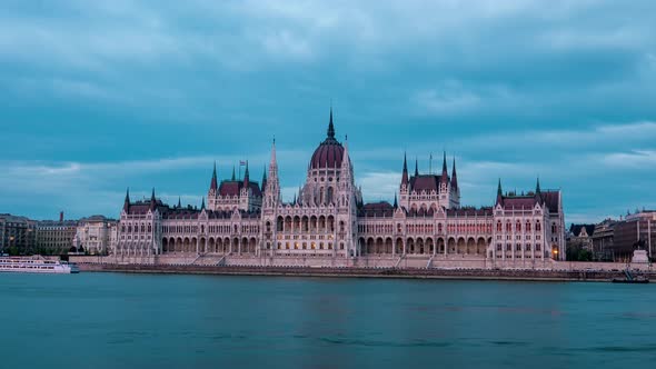 View on the Building of the Parliament in Budapest