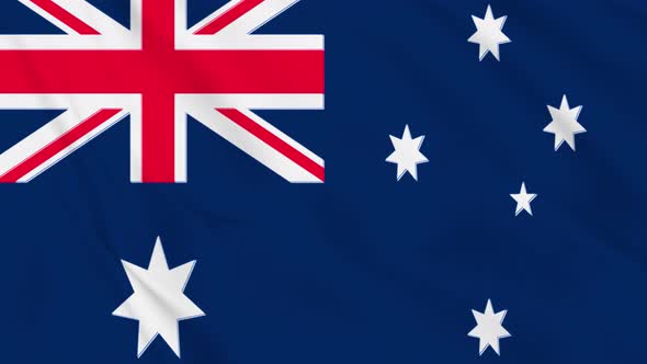 Australia  flag seamless closeup waving animation. Vd 1974