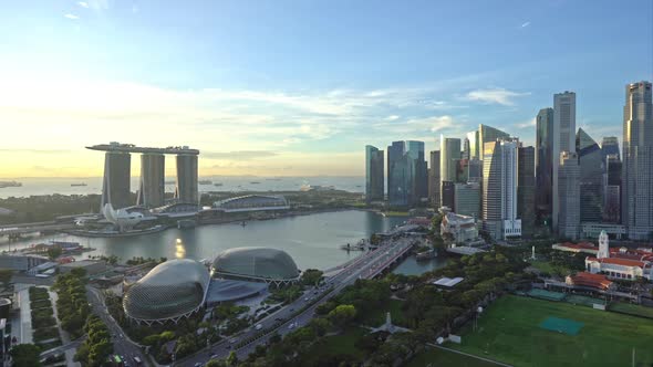 Time lapse of Building in Singapore city
