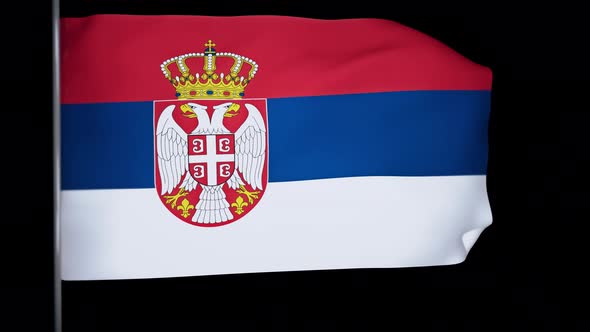 Serbia Flag Animation 4k