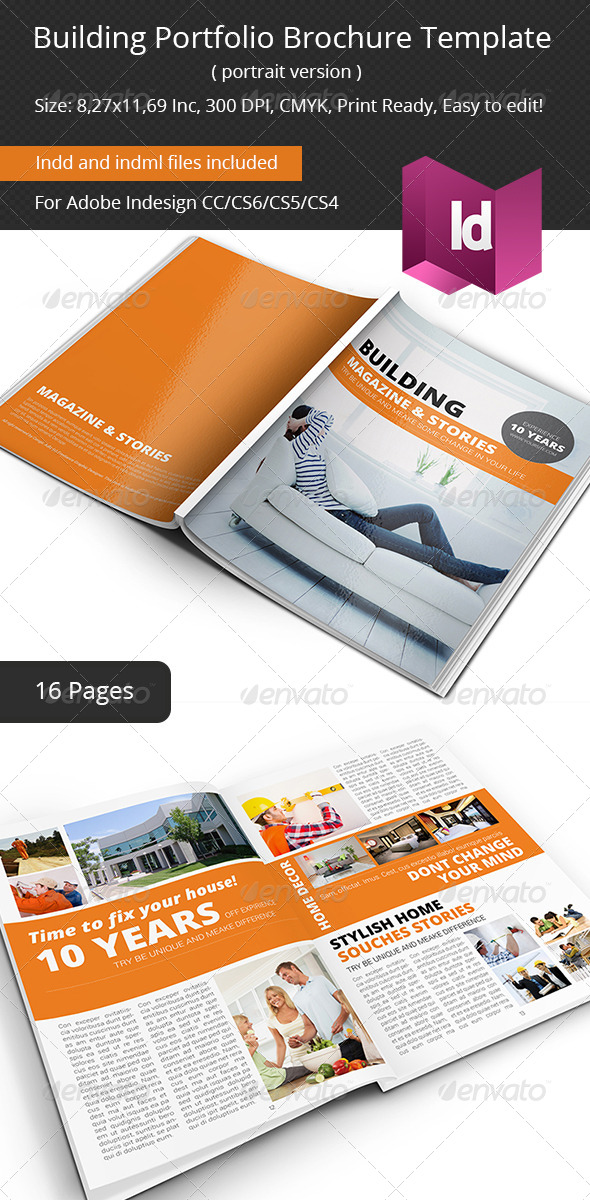 Building Portfolio Brochure Template - Portfolio Brochures