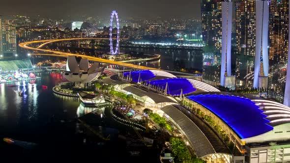 Time Lapse Of Marine Bay Sand In Singapore