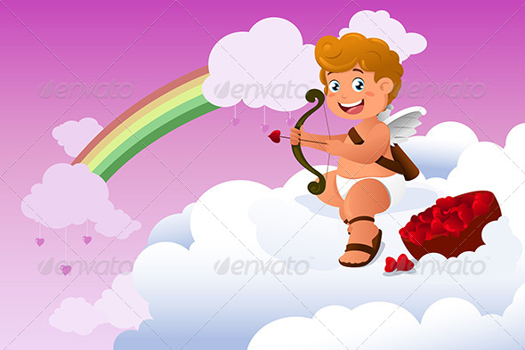 Cupid Valentine Background - Valentines Seasons/Holidays