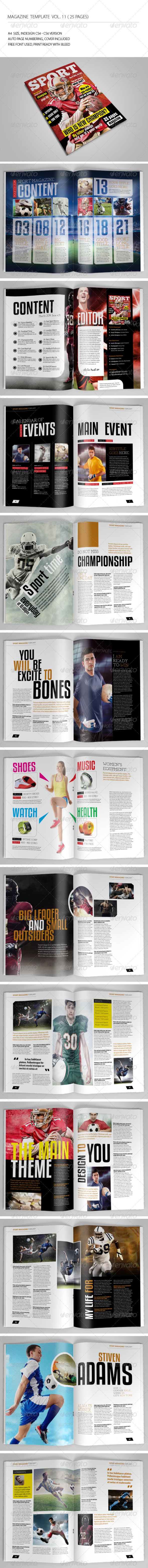 25 Pages Sport Magazine Vol11 - Magazines Print Templates