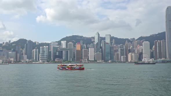Beautiful building and architecture around Hong kong city skyline