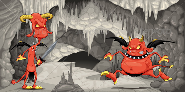 Inside the Cavern with Devils. - Halloween Seasons/Holidays