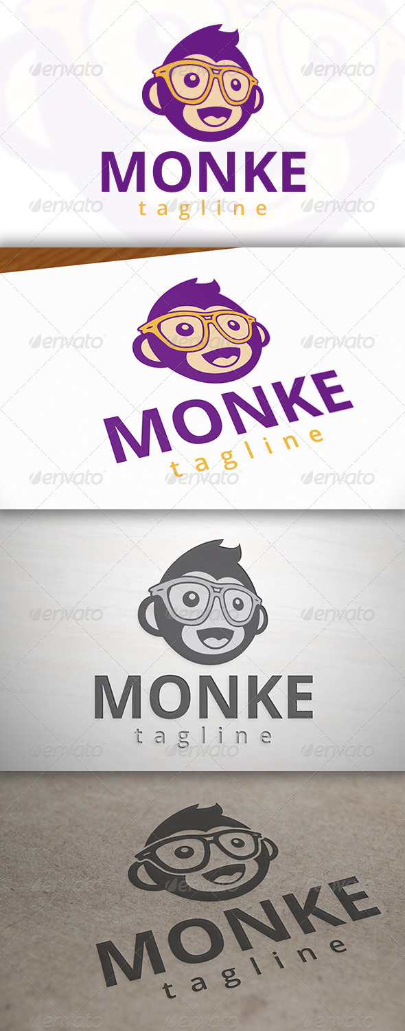 Geek Monkey Logo Template - Animals Logo Templates