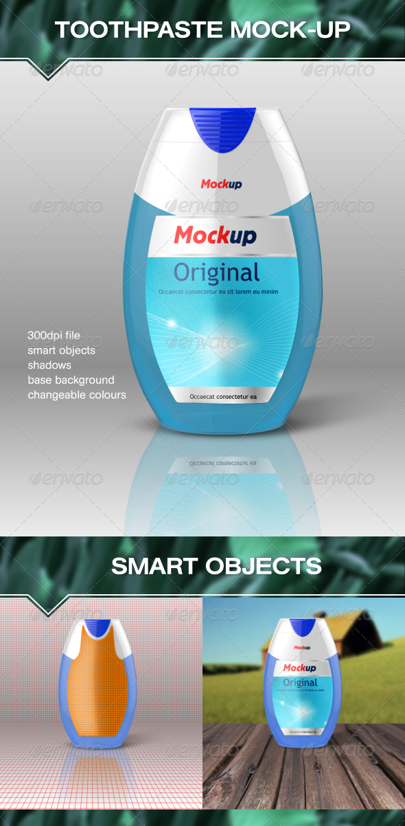 Toothgel Mock-Up - Packaging Product Mock-Ups