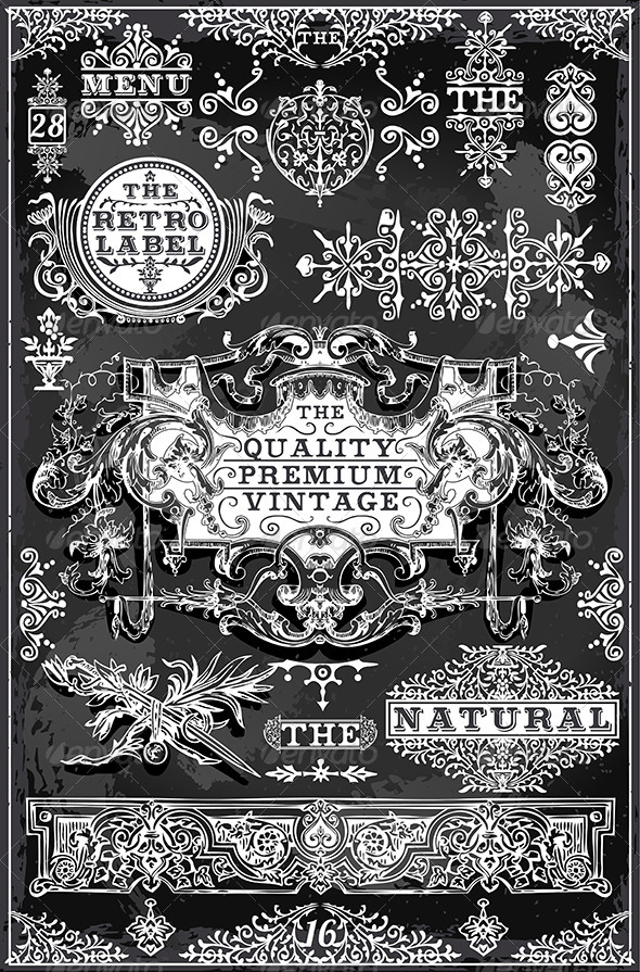 Vintage Hand Drawn Graphic Banners and Labels - Decorative Vectors