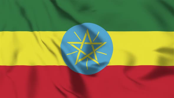 4K Ethiopia Flag - Loopable