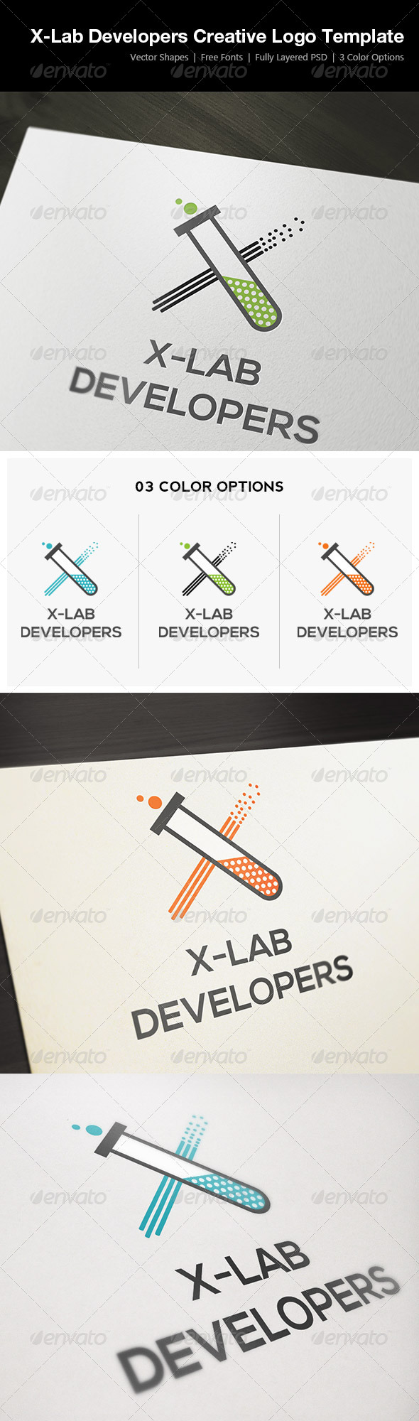 X-Lab Developers Creative Logo Template - Symbols Logo Templates