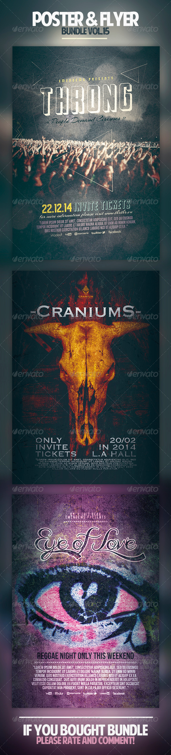 Poster & Flyer Bundle Vol.15 - Concerts Events
