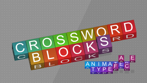 Crossword BlocksAnimated Typeface - VideoHive 6921014