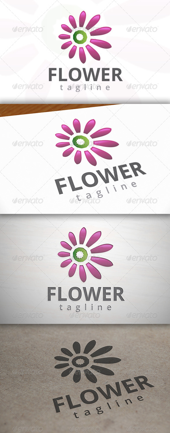 Pink Flower Logo - Nature Logo Templates