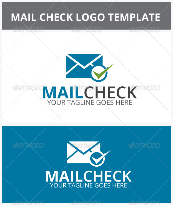 Mail Check Logo - Objects Logo Templates