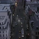 AERIAL: Low View Into Berlin Mitte Friedrichstrasse and Car Traffic City Lights, Subway Train - VideoHive Item for Sale