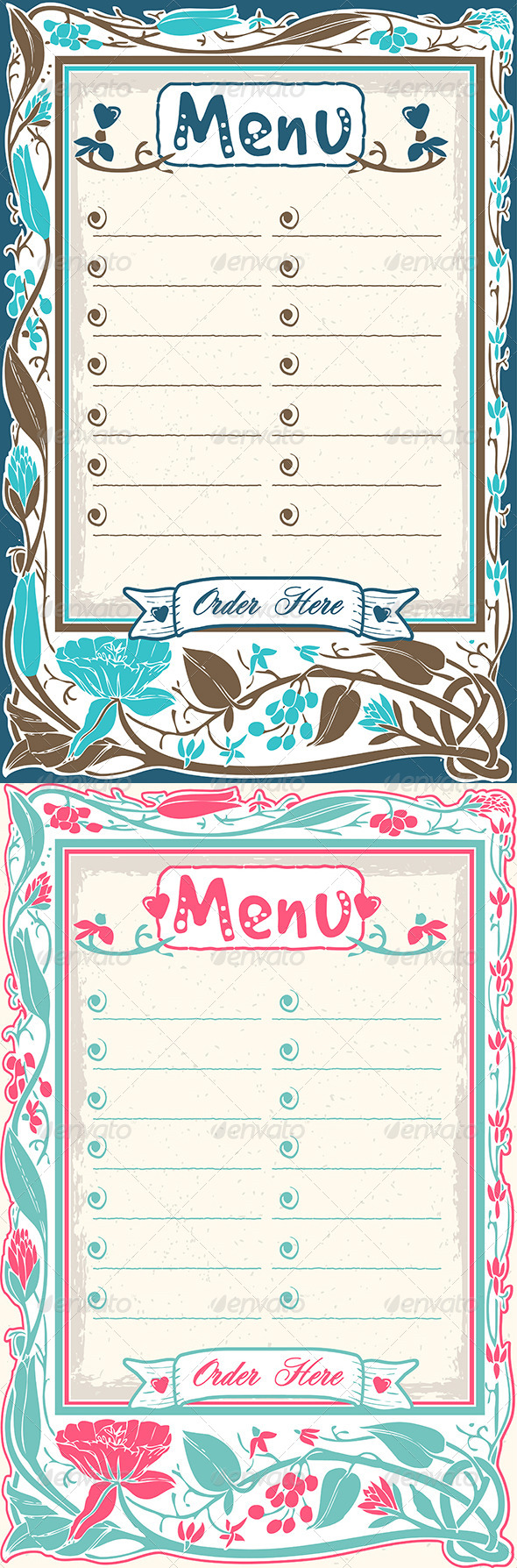 Vintage Candid Menu - Decorative Vectors