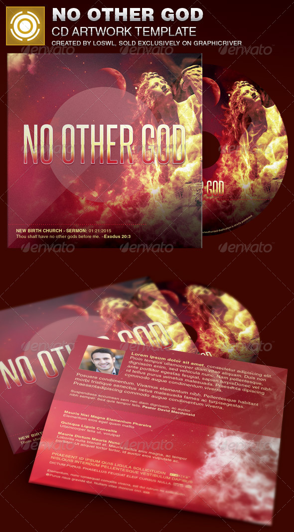 No Other God CD Artwork Template - CD & DVD Artwork Print Templates