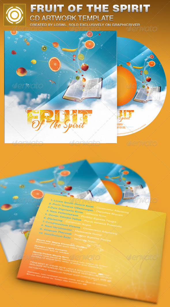 Fruit of the Spirit CD Artwork Template - CD & DVD Artwork Print Templates