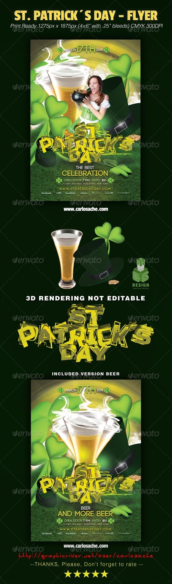 St. Patrick´s Day - Flyer - Holidays Events