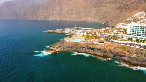 Aerial Beautiful View Spectacular Tropical Ocean Scenery Rocky Island