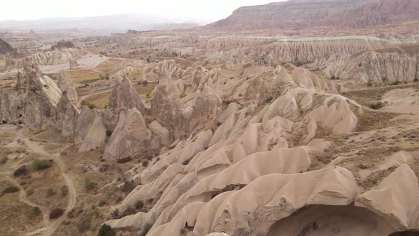 Cappadocia Landscape Aerial View, Turkey, Goreme National Park alt