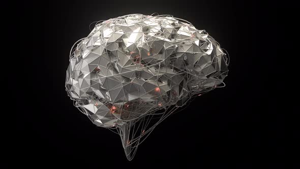 Brain And Orange Neurons Looped